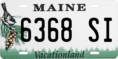 ME license plate 6368SI