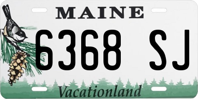 ME license plate 6368SJ