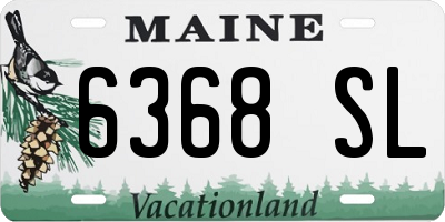 ME license plate 6368SL