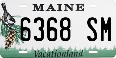 ME license plate 6368SM