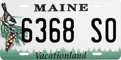 ME license plate 6368SO