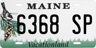 ME license plate 6368SP