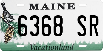 ME license plate 6368SR