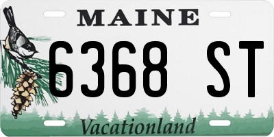 ME license plate 6368ST