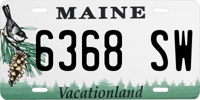 ME license plate 6368SW