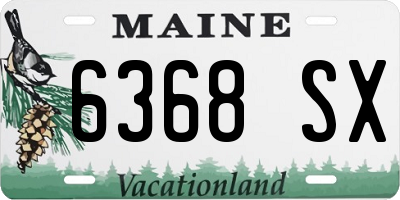 ME license plate 6368SX