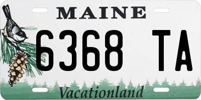 ME license plate 6368TA