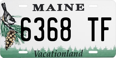 ME license plate 6368TF