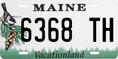 ME license plate 6368TH