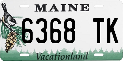 ME license plate 6368TK