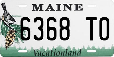 ME license plate 6368TO