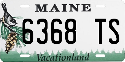 ME license plate 6368TS