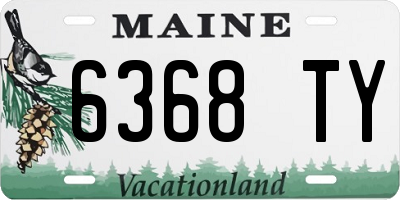 ME license plate 6368TY