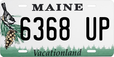 ME license plate 6368UP