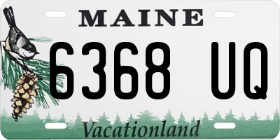 ME license plate 6368UQ