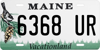 ME license plate 6368UR