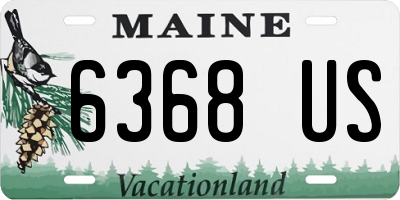 ME license plate 6368US