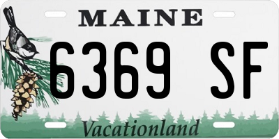 ME license plate 6369SF