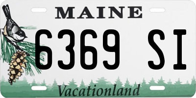 ME license plate 6369SI