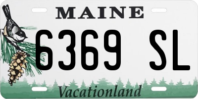 ME license plate 6369SL