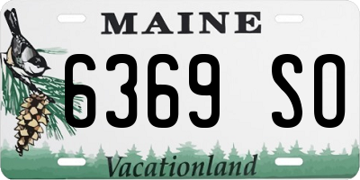 ME license plate 6369SO