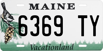ME license plate 6369TY