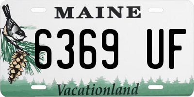 ME license plate 6369UF