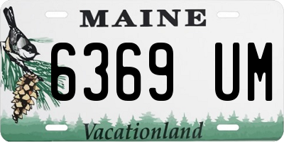 ME license plate 6369UM