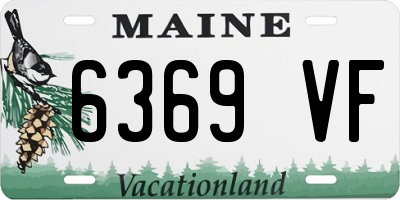 ME license plate 6369VF