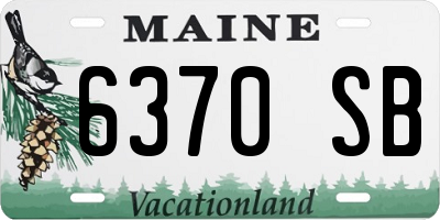 ME license plate 6370SB