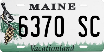 ME license plate 6370SC