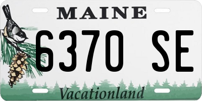 ME license plate 6370SE