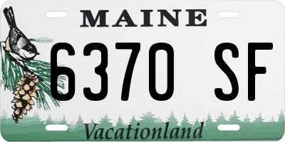 ME license plate 6370SF