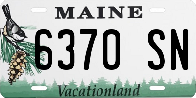 ME license plate 6370SN