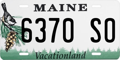 ME license plate 6370SO
