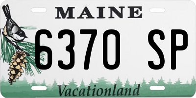 ME license plate 6370SP