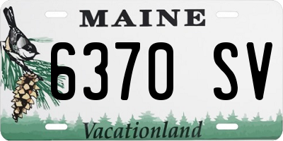 ME license plate 6370SV