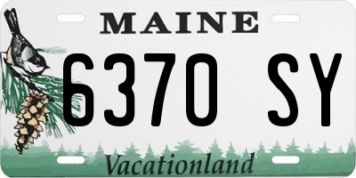 ME license plate 6370SY