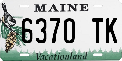 ME license plate 6370TK