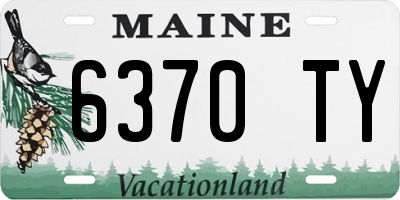 ME license plate 6370TY