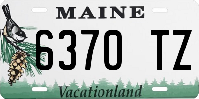 ME license plate 6370TZ