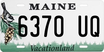 ME license plate 6370UQ