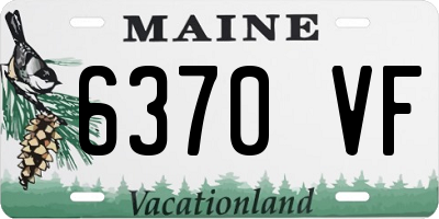 ME license plate 6370VF