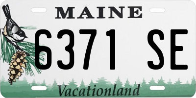 ME license plate 6371SE