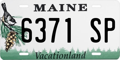 ME license plate 6371SP