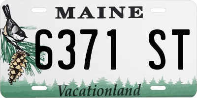 ME license plate 6371ST