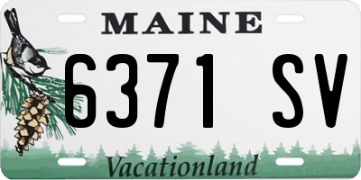 ME license plate 6371SV