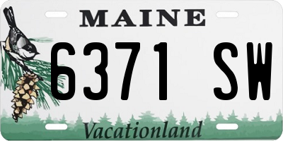 ME license plate 6371SW