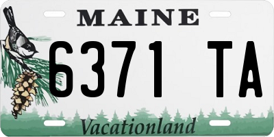 ME license plate 6371TA