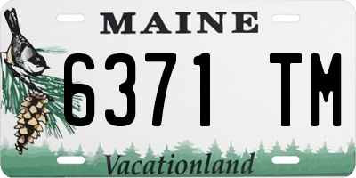 ME license plate 6371TM